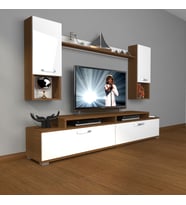 Decoraktiv Ekoflex 5da Slm Tv Ünitesi Tv Sehpası (Beyaz - Kahverengi)