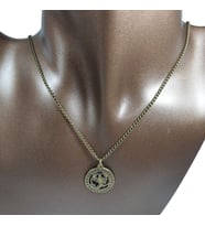 Orora Bronz/Gümüş/Bakır Renk 22mm Akrep Burcu Figürlü Kolye (Bronz)