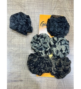 7X7 CM 6 ADET RENKLİ 3 ÇİFT SAÇ TOKASI (Siyah)