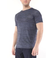Ghassy Co. Erkek Nem Emici Aktif Gym Fitness Koşu Performans Outdoor Tshirt (Lacivert)