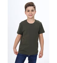 Toontoy Erkek Çocuk Kolu Baskılı Tişört (Haki)