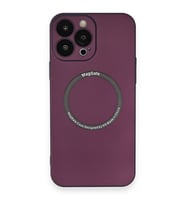 IPHONE 14 PRO UYUMLU JACK MAGNETICSAFE LENS KORUMALI TELEFON KILIF (Mürdüm)