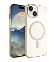 Vendas iPhone 15 Uyumlu (iPhone 15 ) Pixel Serisi Wireless Şarj Özellikli Magsafe Hard PC Kapak (Gold)