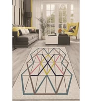 Dijital Kaymaz Taban Yıkanabilir Modern Renkli Salon Halısı Mutfak Halısı Yolluk ND-HT-1362 (Bej)
