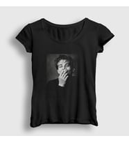 Presmono Kadın Beyaz Kodak Leonardo Dicaprio T-Shirt 465451tt (Siyah)