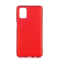 Samsung Galaxy M51 Uyumlu Kılıf Soft Flexible Matte Silicone, Ultra Esnek Ultra ince Ultra Koruyucu Pürüzsüz Mat Silikon (Kırmızı)