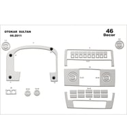 Meriç® Otokar Sultan Ön Torpido Kaplama Maun 46 Parça 2012-2014 (Alüminyum)