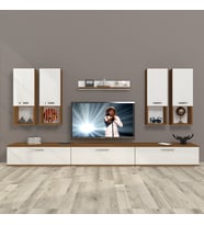Decoraktiv Eko 8da Slm Tv Ünitesi Tv Sehpası (Beyaz - Kahverengi)