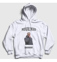 Presmono Unisex Beyaz SHHHH Jose Mourinho Kapüşonlu Sweatshirt 429739tt (Beyaz)