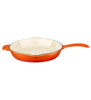 Lava Döküm Yuvarlak Izgara Tavası Döküm Demir Yekpare Saplı Edition Serisi Çap(Ø)28cm. (Turuncu)