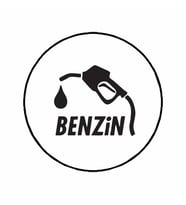 Benzin Araba Sticker siyah 18x18 CM (Siyah)