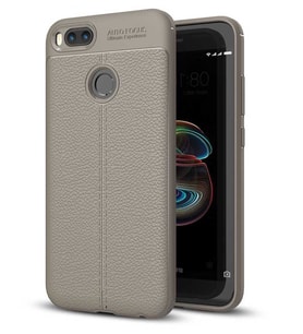 Xiaomi Mi 5x Kılıf Deri Tarzı Niss Silikon Case (Gri)