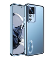 Xiaomi Mi 12T Kılıf Kamera Korumalı Logo Gösteren Omega Kılıf (Buz Mavisi)