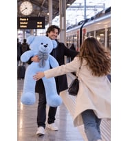 Pandamkee 140 Cm Sevgiliye Özel Hediyelik Ayı (Mavi)