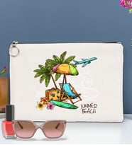 BK Gİft Yaz Temalı-9 Astarlı Portföy Çanta 30x21cm(12 Renk Seçeneği), Baskılı El Çantası, Organizer Çanta (Ham)