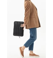 NEMO BAGS Laptop Tablet Kılıfı 16 İnç Macbook İpad Pro Air Huawei Evrak Çantası Suni Deri (Siyah-Siyah)