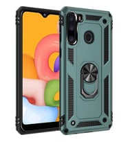 Mopal Samsung A21 6.5 İnc Yüzüklü Tank Telefon Kılıfı (Açık Mavi)
