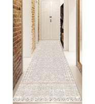 Dijital Baskılı Kaymaz Taban Yıkanabilir Modern Yolluk Ve Koridor Halısı NDU-HT-216 (Bej)