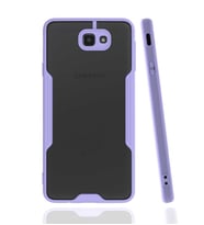 Galaxy J7 Prime Kılıf Parfe Kenarları Pastel Renk Silikon Kılıf (Mor)