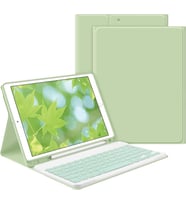 Apple iPad 8. Nesil 10.2" Kılıf Kablosuz Klavyeli Kılıf Mobax A2270 A2428 A2429 (Açık Yeşil)