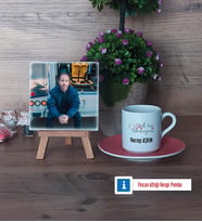 Acil Tıp Teknisyeni ATT Fotoğraflı Dekoratif Taş, Ahşap Altlıklı Türk Kahvesi Fincanı HediyeAcil Tıp Teknisyenleri Günü Hediyesi (Model 6)
