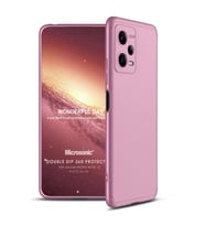 Microsonic Xiaomi Poco X5 5G Kılıf Double Dip 360 Protective Siyah Mavi (Rose)