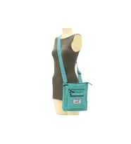Ççs 31245 Polyester Kumaş Kadın Çapraz Omuz Çanta (Mavi)