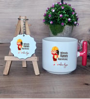 Mühendis Hanım Diyeceksiniz Hediye Seti Kupa Bardak T Kulplu ve Anahtarlık Kadın Mühendise Mühendisler Günü Hediyesi (Model 1)