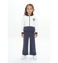 Toontoy Kız Çocuk Reglan Kol Kapüşonlu Gizli Cepli Eşofman Takım (Füme)
