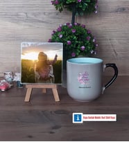 Hamile Anne Adayı Fotoğraflı Dekoratif Taş, Kupa Bardak Beyaz Hediye (Model 10)