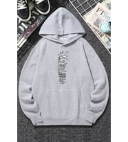 Unisex Jujutsu kaisen Baskılı Sweatshirt (Gri)