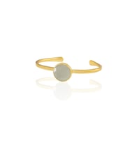 Kadir Jewellery Zirkon Taşlı Ayarlanabilir 22 Ayar Altın Kaplama Bilezik (Beyaz)