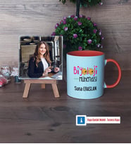 Biyoloji Mühendisi Fotoğraflı Dekoratif Taş, Kupa Bardak Beyaz Hediye (Model 13)
