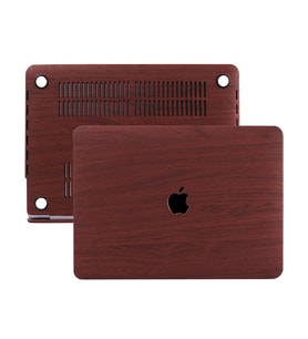 MacBook Air Kılıf HardCase Touch ID A1932 A2179 A2337 Uyumlu Koruyucu Kılıf Wood (Kahverengi)