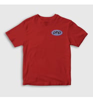 Presmono Unisex Çocuk Beyaz Php Coder Programmer Developer Yazılımcı T-Shirt 337460tt (Kırmızı)