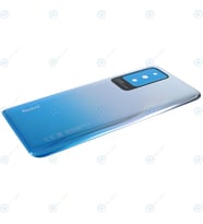 Xiaomi Redmi 10 Arka Pil Kapağı, Logolu, Lens Hariç (Denizci Mavi)