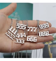 Kişiye Özel 925 Ayar Gümüş Melek Numaraları Kolye (Gümüş)