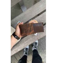 Hakiki Deri Extra Kartlıklı Cüzdan (Taba)