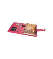 Organizer Ajanda Kılıflı A5 4 Halkalı 15x21 4 Delikli Tarihsiz Kareli Blok Rainbow Vegan 19,5x23 cm (Fuşya)