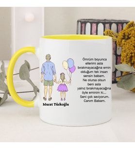 Canım Babam Babalar Günü  Kupa Bardak (Sarı)