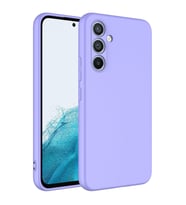 Samsung Galaxy A14 Kılıf Kamera Korumalı iÇi Süet Dokulu Lansman Tipi Silikon (Lila)