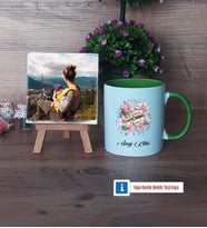 Anneye Hediye Fotoğraflı Dekoratif Taş, Kupa Bardak Beyaz Hediye (Model 14)