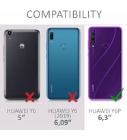 Huawei Y6P Şeffaf Boyun - Omuz Askılı İpli Kılıf (Beyaz)
