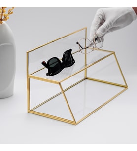 Organizer  Raflı  Cam  Pirinç & Gold, Bakır, Siyah, Gümüş (Gümüş)