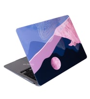 SyncCase Huawei MateBook Kılıf D14 MagicBook 14 Honor X14 ile Uyumlu HardCase WaveLayers01NL (Pembe)
