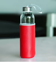Deri Kılıflı 500 Ml Su Matarası (Kırmızı)