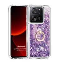 Microsonic Xiaomi Mi 13T Kılıf Glitter Liquid Holder Pembe (Mor)