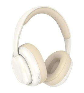 Kulak Üstü Extra Bass A+ Bluetooth 5.1 Kulaklık Tf Kart Aux 3.5mm Ayarlanabilir Boyut Hafif Yumuşak (Krem)