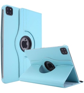 Apple iPad Pro 12.9 4. Nesil 2020 Kılıf 360 Dönebilen Standlı Case A2229 A2069 A (Mavi)