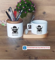Erkek Kuaförü Kalemlik, Kupa Bardak T Kişiye Özel Hediye (Model 11)